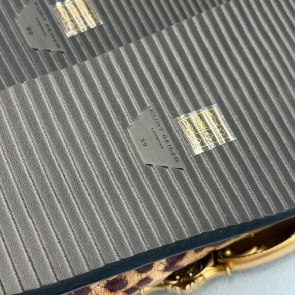 🆕 KURT GEIGER LONDON 🧿 NWOB Orson Leopard Suede EagleHead Dad Sandal Sz 8.5 - Picture 15 of 15